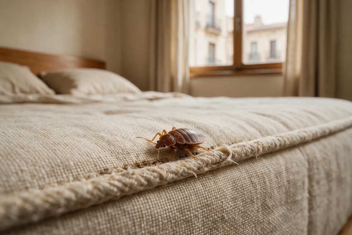 Inspección de chinches de cama en colchón de vivienda en València centro - Sanea Plagas