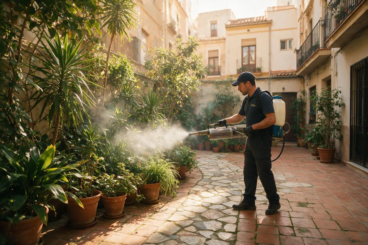 Control de mosquitos con larvicida en imbornal de València centro — Sanea Plagas València